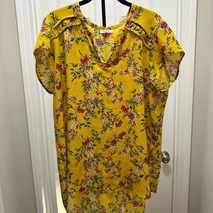 Floral Yellow Blouse